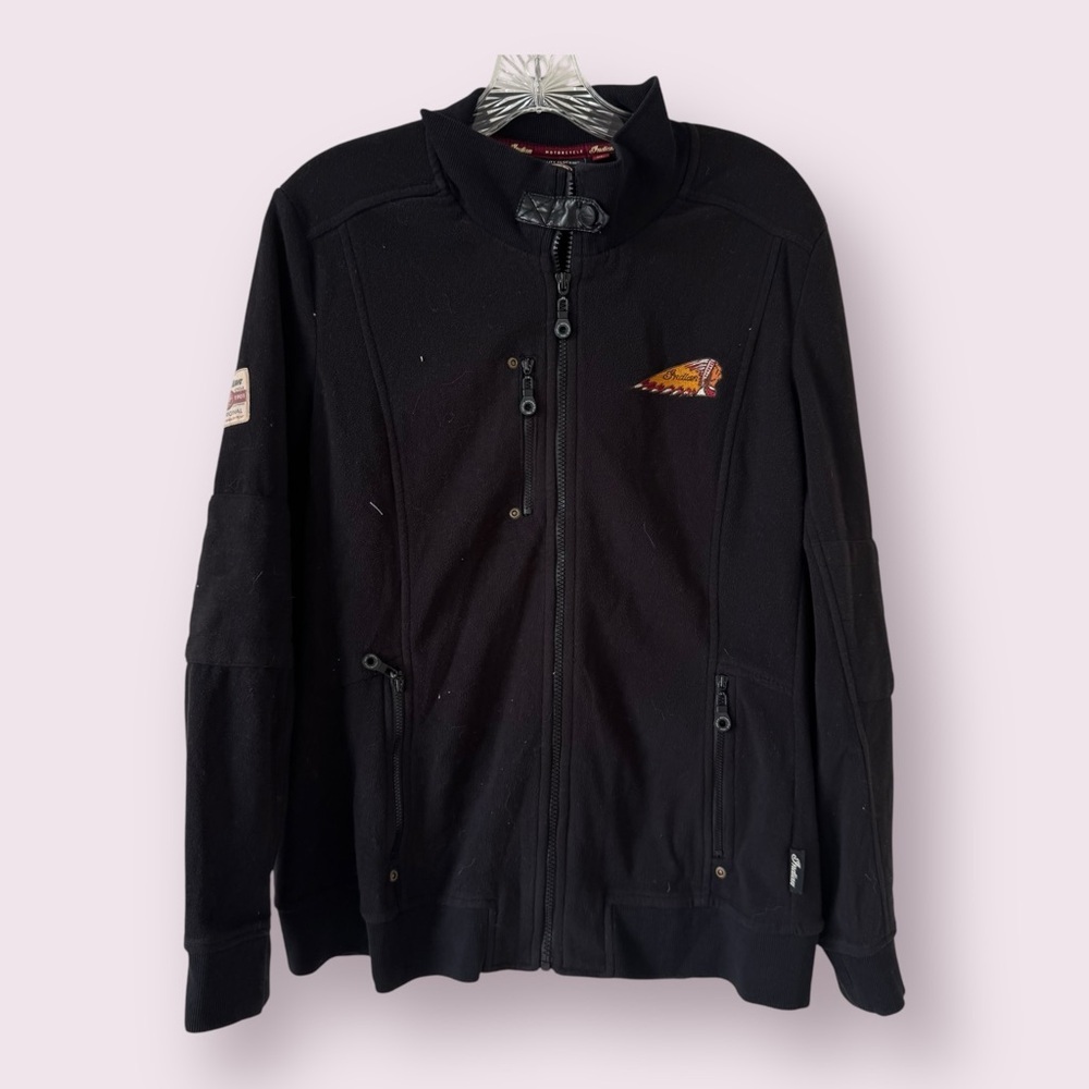 Indian Motorcycle Fleece Zipper Patch Jacket XL